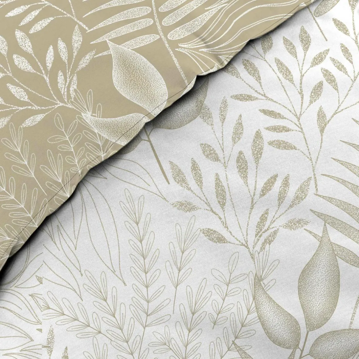 DOUCEUR D'INTERIEUR Housse de couette et deux taies coton (260 x 240 cm) Cassia Beige Outlet