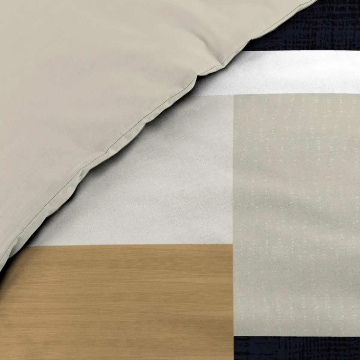 douceur d'intu017drieur Housse de couette et deux taies percale de coton (240 x 220 cm) Ulysse Multicolore New