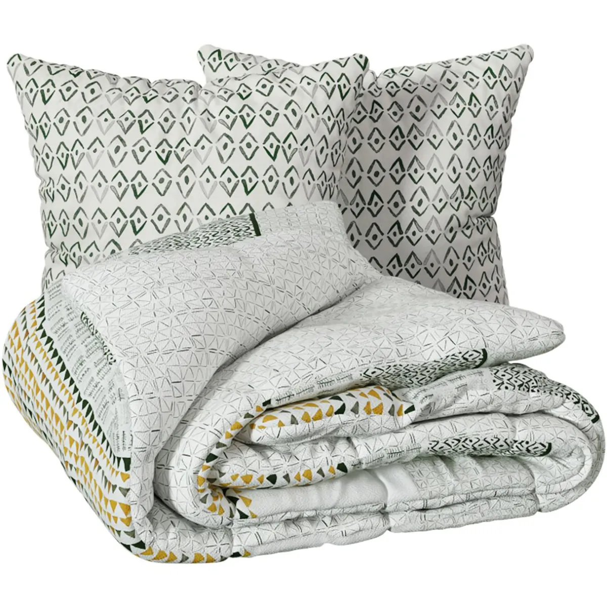Atmosphera, cru017dateur d'intu017drieur Housse de couette et deux taies coton (240 x 220 cm) Aqua Multicolore Sale