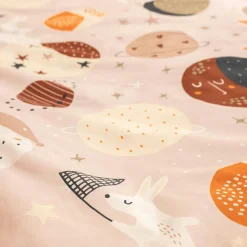 L'effet papillon Housse de couette et deux taies enfant coton (200 x 200 cm) Sky Dream Rose Clearance