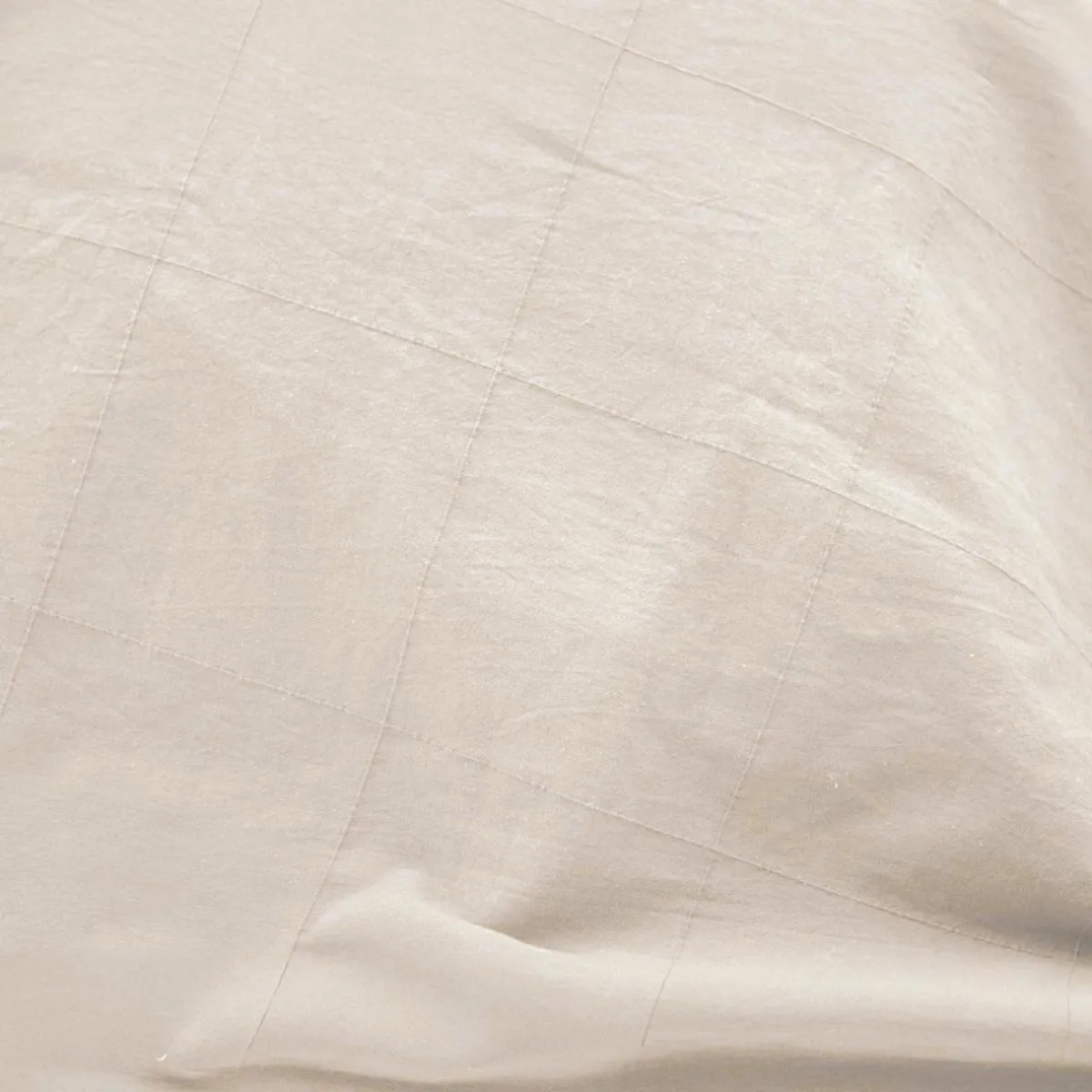 douceur d'intu017drieur Housse de couette et deux taies d'oreiller coton lavé (240 x 220 cm) Linella Ivoire Discount