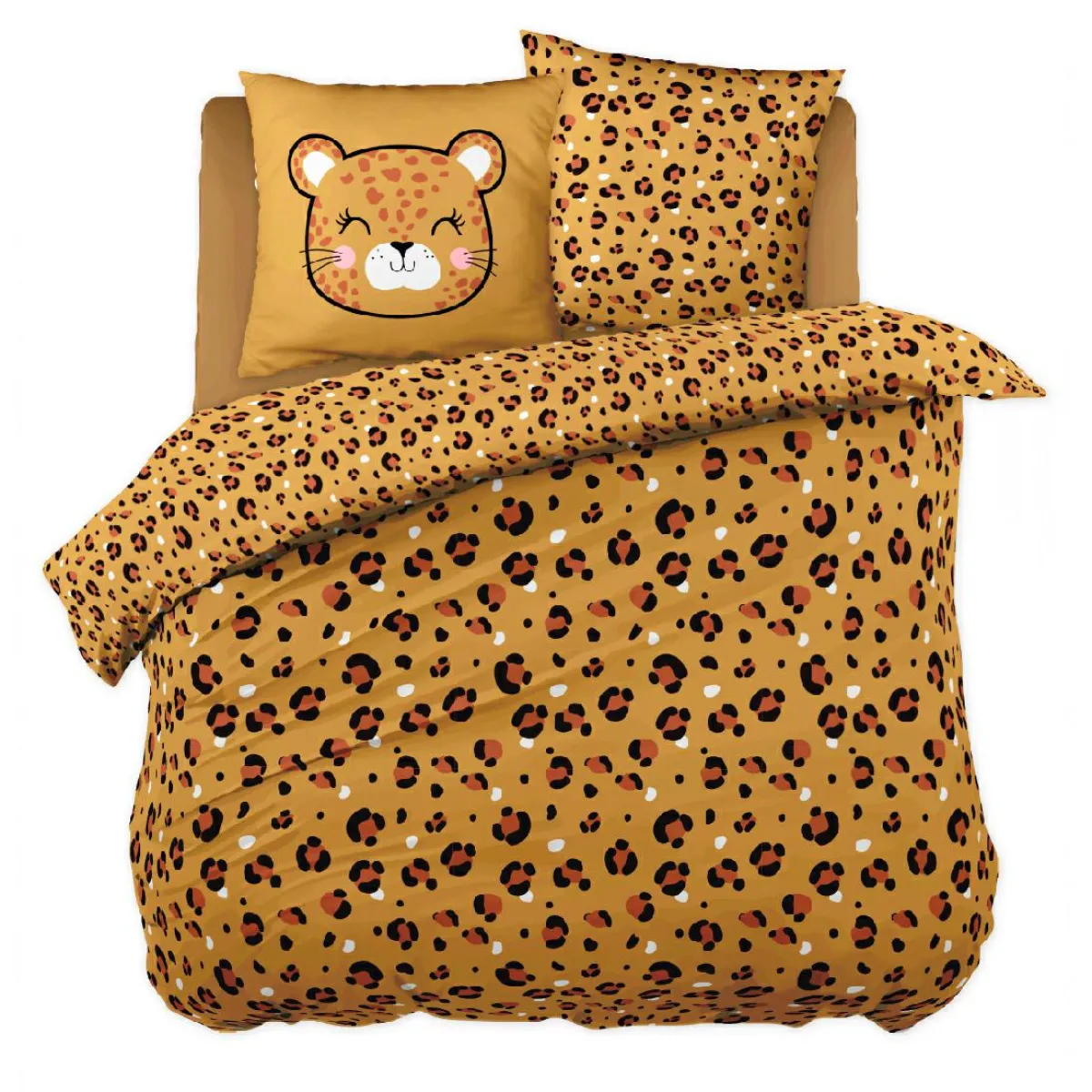 l'Effet Papillon Housse de couette et deux taies enfant coton (200 x 200 cm) Lola Caramel Clearance