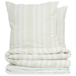 Atmosphera, cru017dateur d'intu017drieur Housse de couette et deux taies coton (240 x 220 cm) Dobby Terracotta Blanc Clearance