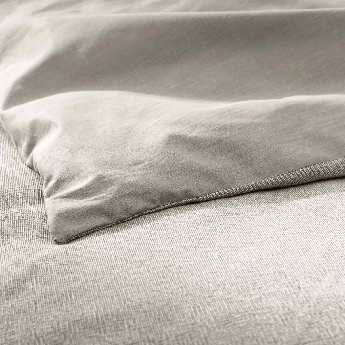 douceur d'intu017drieur Housse de couette et deux taies d'oreiller coton (260 x 240 cm) Meline Gris Anthracite Discount