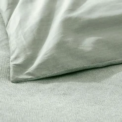 douceur d'intu017drieur Housse de couette et deux taies d'oreiller coton (240 x 220 cm) Meline Vert sauge Outlet