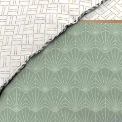 DOUCEUR D'INTERIEUR Housse de couette et deux taies percale de coton (260 x 240 cm) Belor e Vert Online