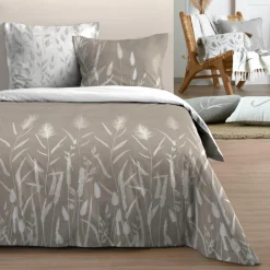 STOF Housse de couette et deux taies d'oreiller en coton (240 x 220 cm) Pampa Beige Clearance