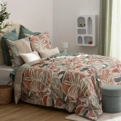 Atmosphera, cru017dateur d'intu017drieur Housse de couette et deux taies coton (240 x 220 cm) Alvaro Multicolore Sale