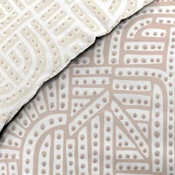 douceur d'intu017drieur Housse de couette et deux taies d'oreiller percale de coton (240 x 220 cm) Eliot Beige New
