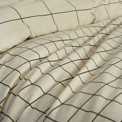 L'EFFET PAPILLON Housse de couette et deux taies coton (200 x 200 cm) Carrie Beige Clearance