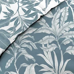 douceur d'intu017drieur Housse de couette et deux taies d'oreiller en coton (240 x 220 cm) Hera Bleu