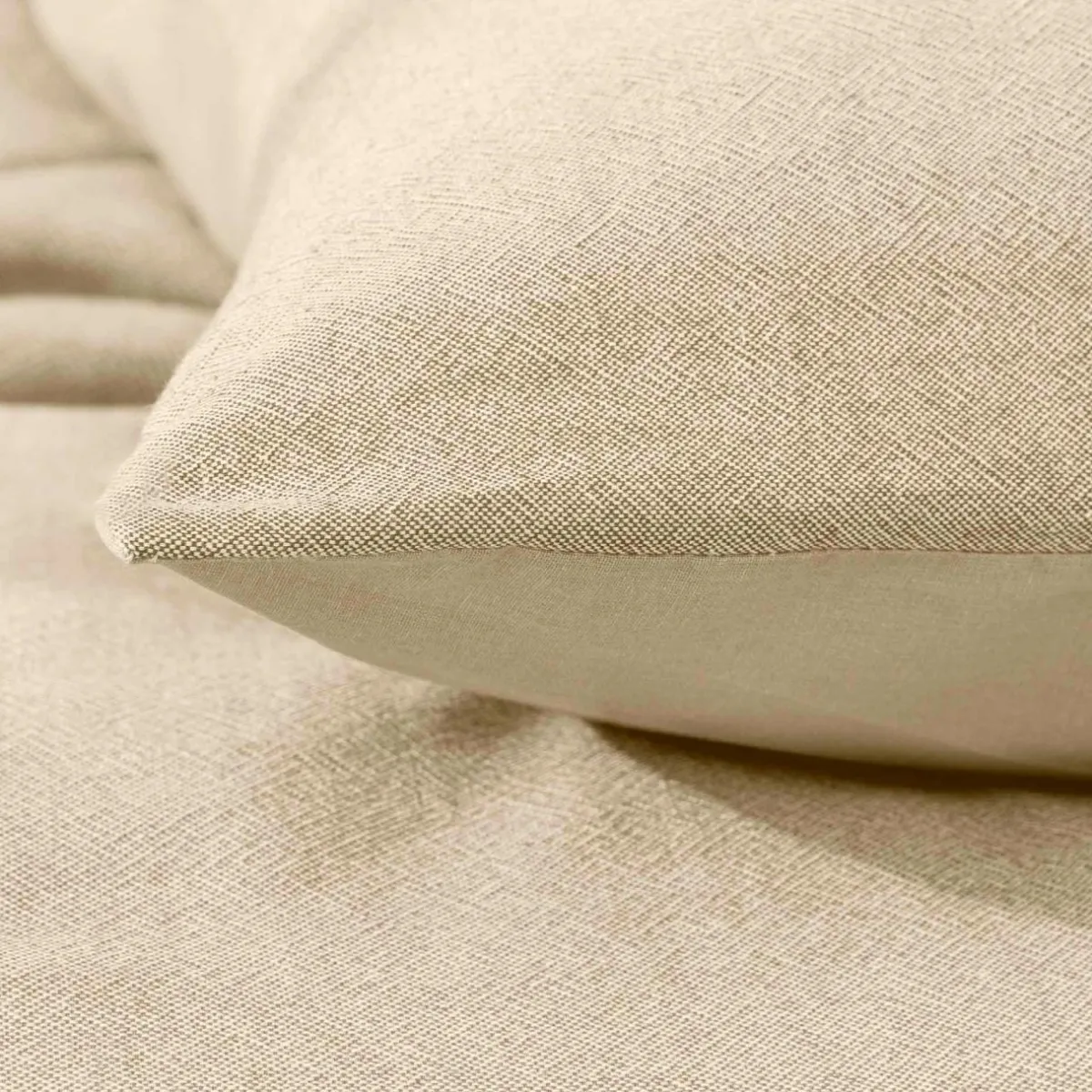 douceur d'intu017drieur Housse de couette et deux taies d'oreiller coton (240 x 220 cm) Meline sable Beige New