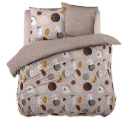 L'effet papillon Housse de couette et deux taies enfant coton (240 x 220 cm) Sky Dream Rose New