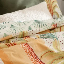 Atmosphera, cru017dateur d'intu017drieur Housse de couette et deux taies percale de coton (240 x 220 cm) Janice Multicolore Sale