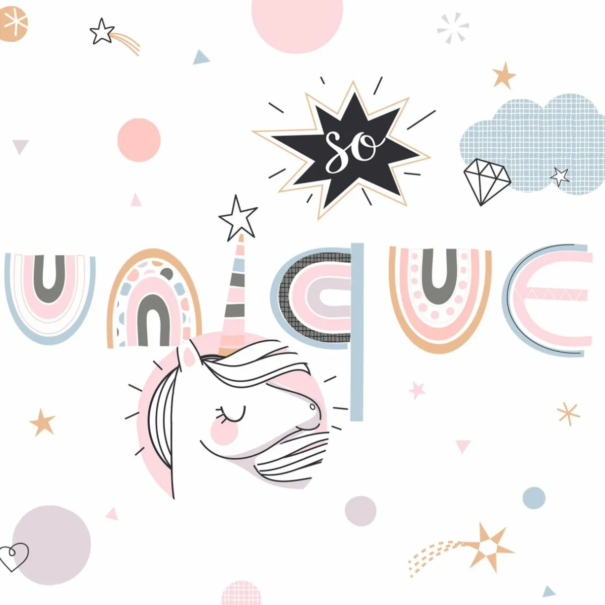 Atmosphera createur d'interieur for kids Housse de couette et une taie enfant coton (140 x 200 cm) Licorne Rose Best