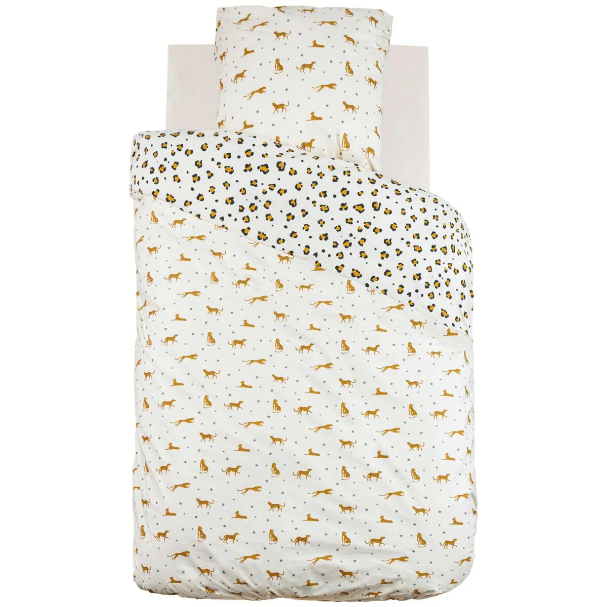 Atmosphera cru017dateur d'intu017drieur for kids Housse de couette et une taie enfant coton (140 x 200 cm) Léopard Multicolore Online