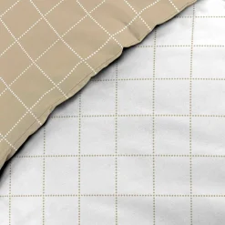 douceur d'intu017drieur Housse de couette et une taie d'oreiller en coton (140 x 200 cm) Cadria Blanc Sale