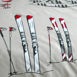 STOF Housse de couette et une taie d'oreiller en coton (140 x 200 cm) Alpes Ecru Online