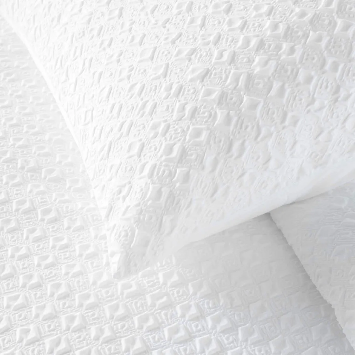 douceur d'intu017drieur Housse de couette et une taie d'oreiller microfibre gaufrée (140 x 200 cm) Litea Blanc Online