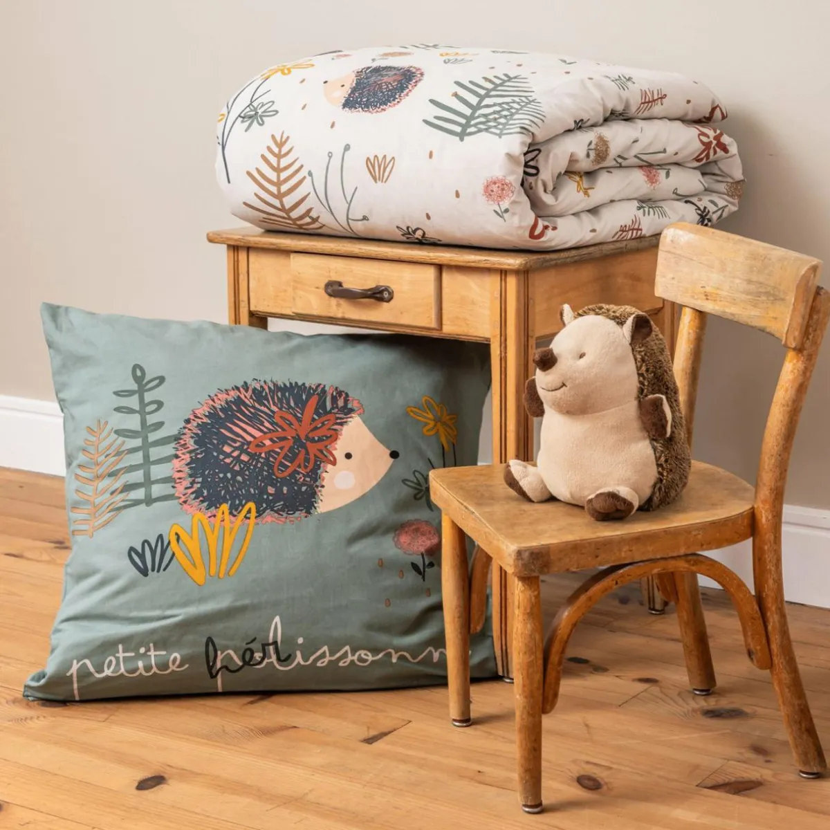 L'EFFET PAPILLON Housse de couette et une taie enfant coton (140 x 200 cm) Polisson Multicolore