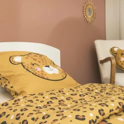 l'Effet Papillon Housse de couette et une taie enfant coton (140 x 200 cm) Lola Caramel Sale