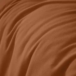 EMINZA Housse de couette flanelle de coton (260 x 240 cm) Nina Terracotta New