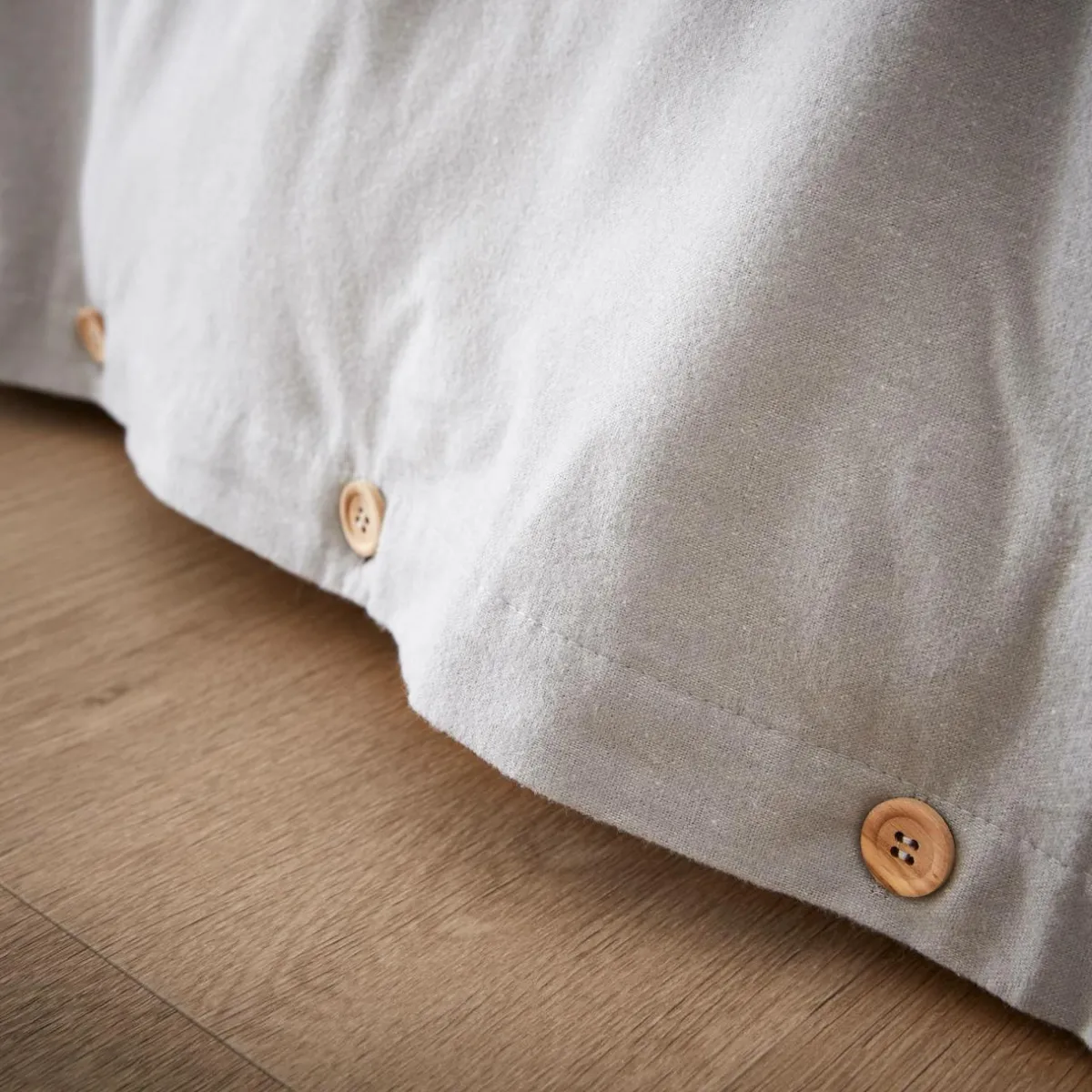 EMINZA Housse de couette flanelle de coton (260 x 240 cm) Nina Gris clair Hot
