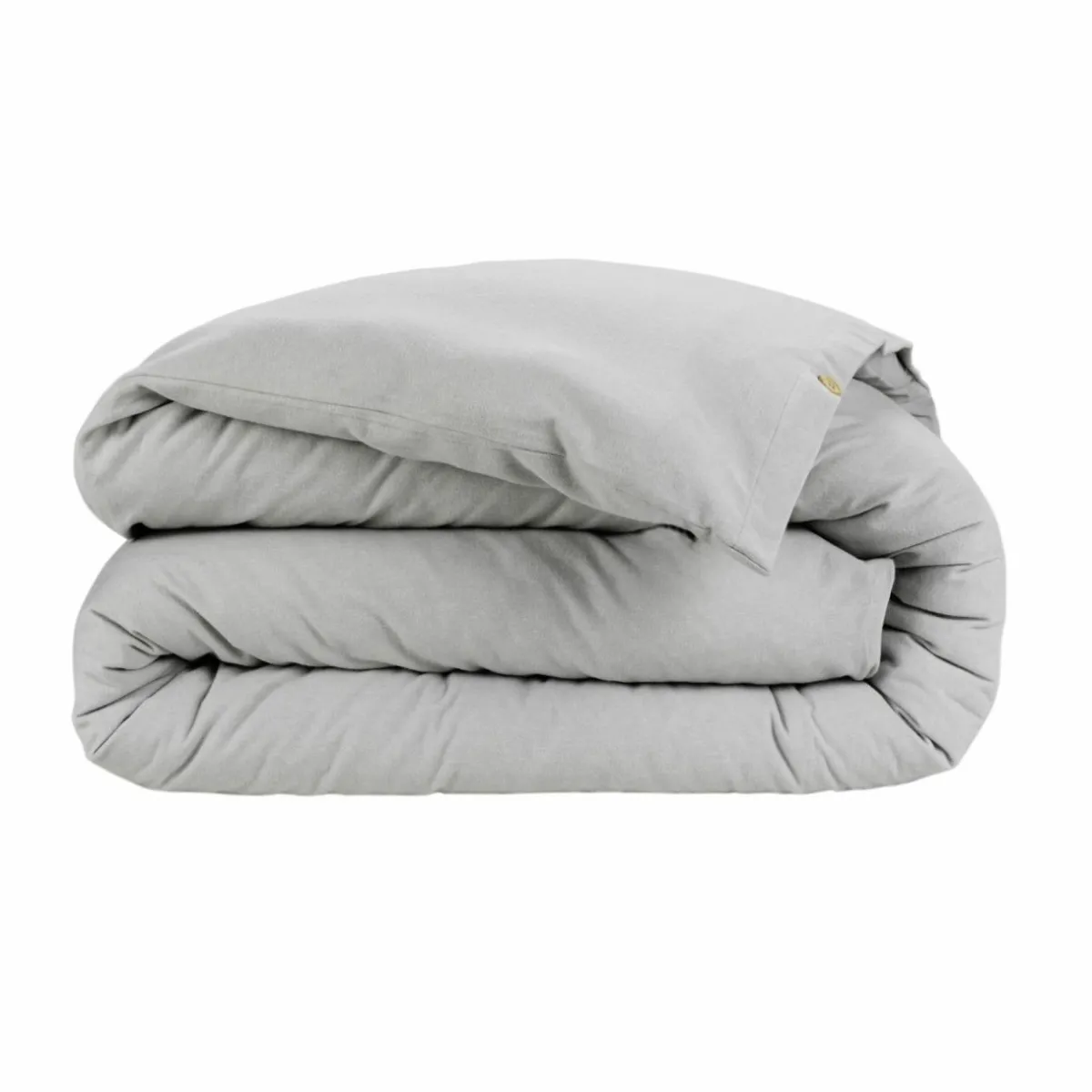 EMINZA Housse de couette flanelle de coton (260 x 240 cm) Nina Gris clair Hot