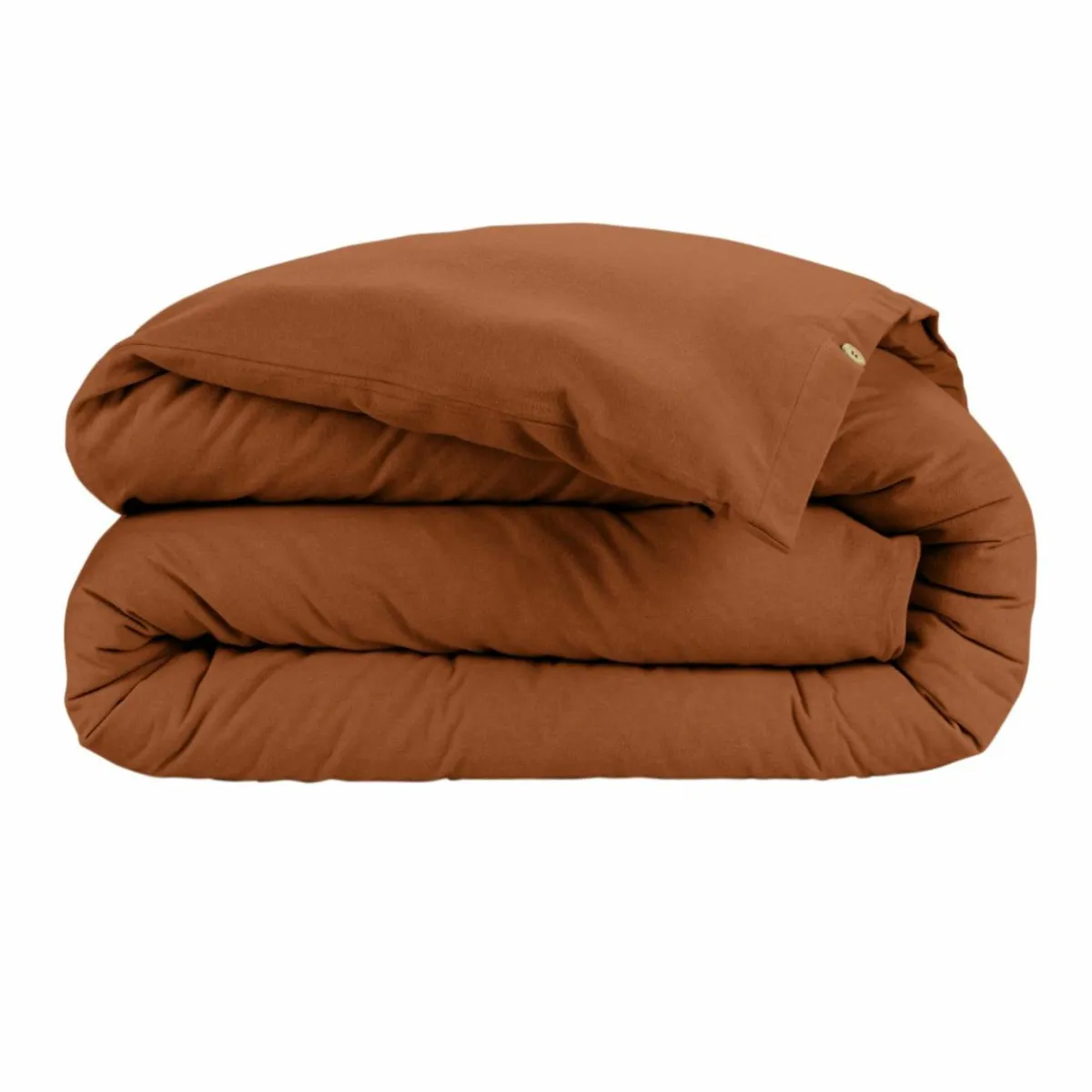 EMINZA Housse de couette flanelle de coton (240 x 220 cm) Nina Terracotta Outlet