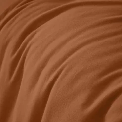 EMINZA Housse de couette flanelle de coton (240 x 220 cm) Théa Terracotta Online