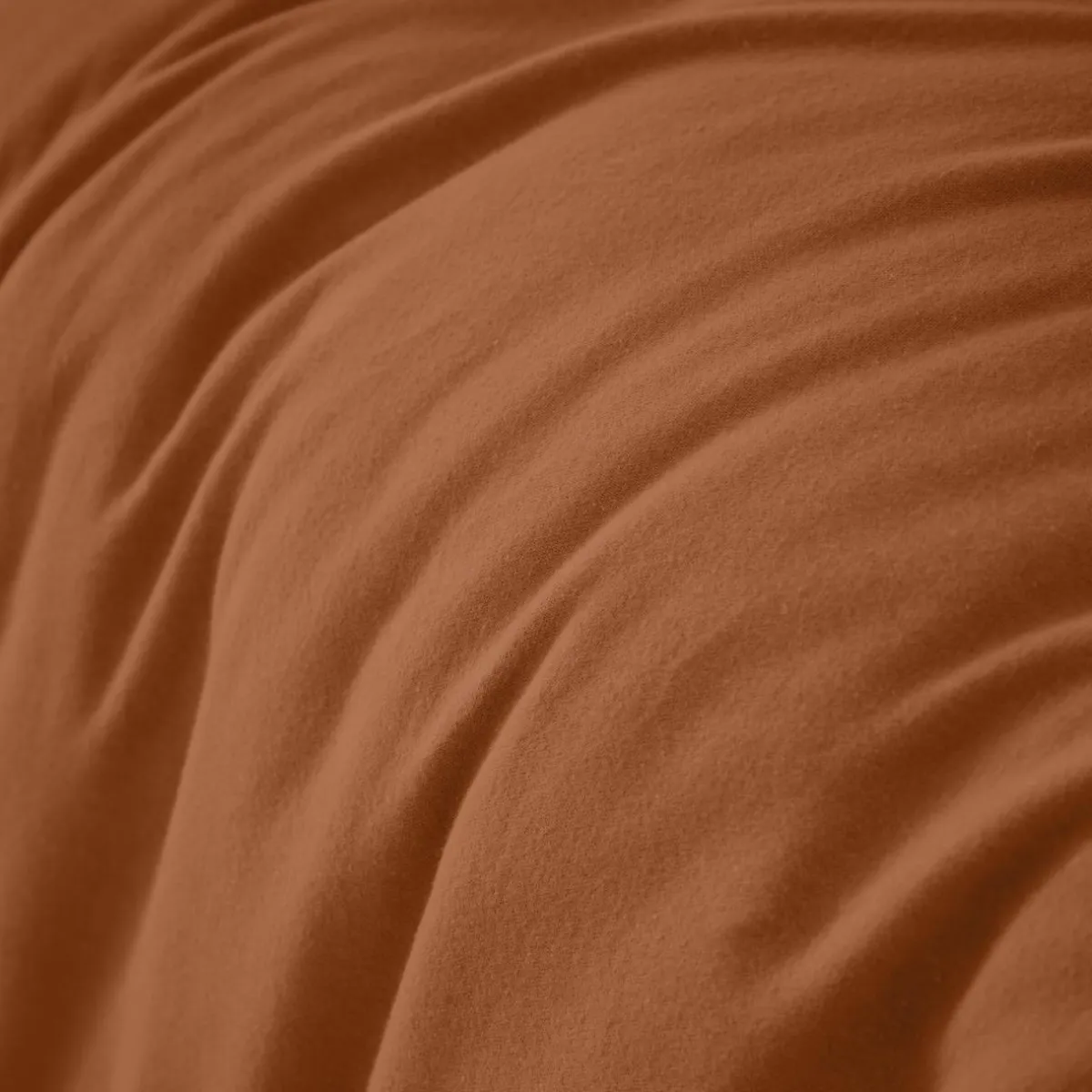 EMINZA Housse de couette flanelle de coton (240 x 220 cm) Théa Terracotta Online