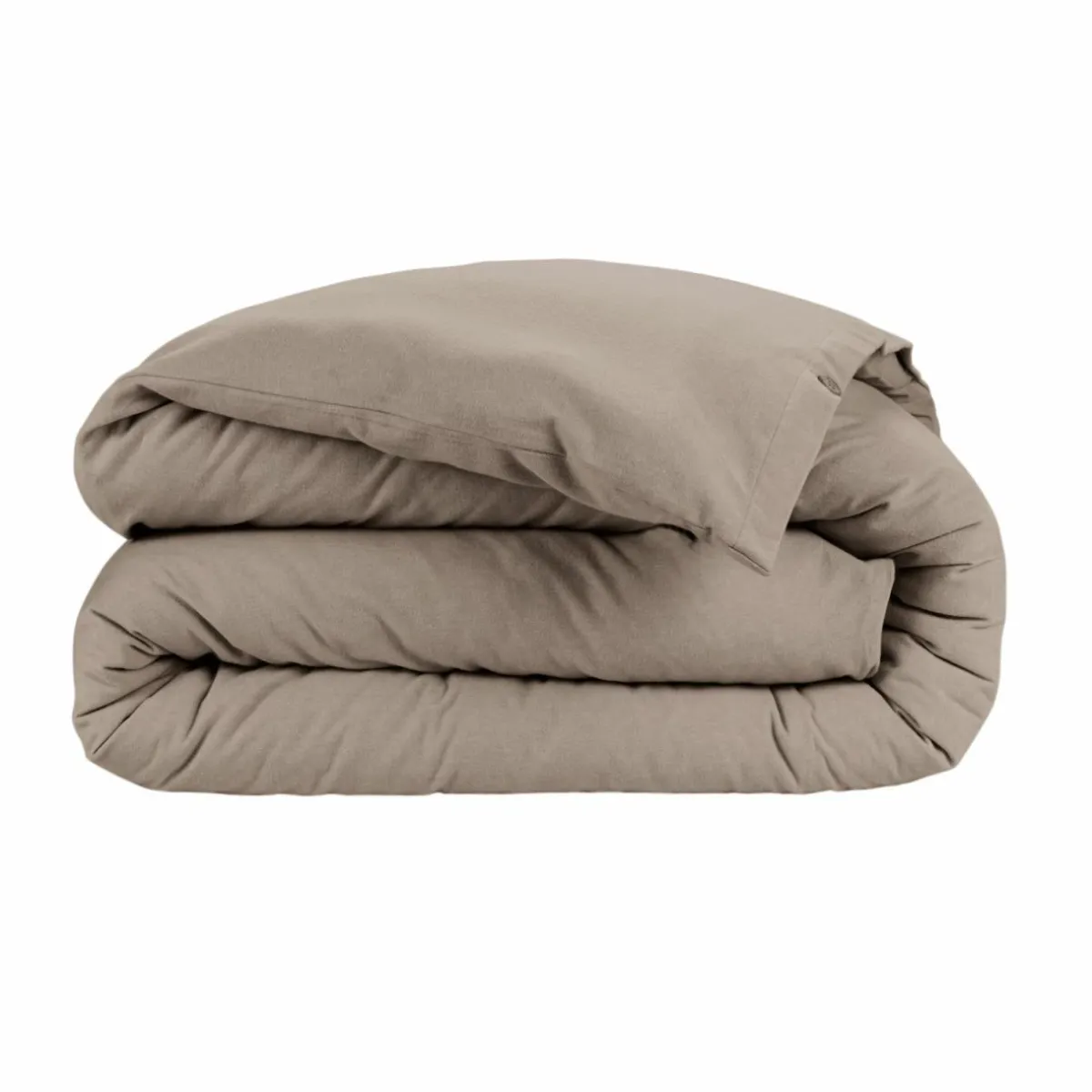 EMINZA Housse de couette flanelle de coton (140 x 200 cm) Nina Ficelle Clearance