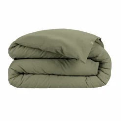 EMINZA Housse de couette flanelle de coton (240 x 220 cm) Nina Vert romarin Hot