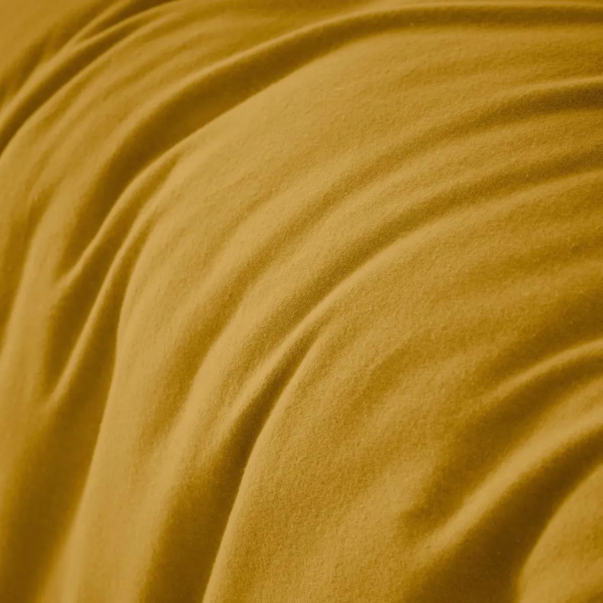 EMINZA Housse de couette flanelle de coton (260 x 240 cm) Nina Jaune ocre Discount