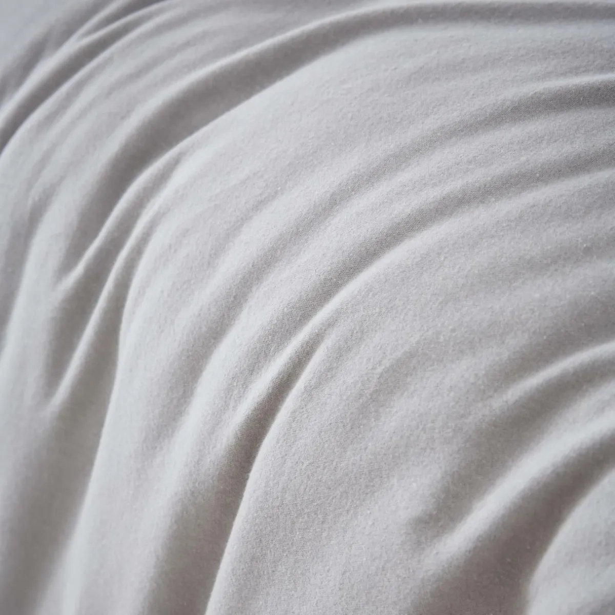 EMINZA Housse de couette flanelle de coton (240 x 220 cm) Nina Gris clair Best