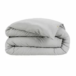 EMINZA Housse de couette flanelle de coton (200 x 200 cm) Nina Gris clair Sale