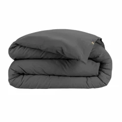EMINZA Housse de couette flanelle de coton (200 x 200 cm) Théa Gris Anthracite Clearance