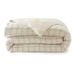 EMINZA Housse de couette gaze de coton (200 x 200 cm) Gaïa Match pampa Beige