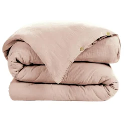 EMINZA Housse de couette gaze de coton (200 x 200 cm) Gaïa Rose poudré Clearance