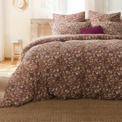 EMINZA Housse de couette gaze de coton (240 x 220 cm) Constance Camel Clearance