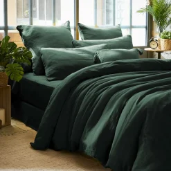 EMINZA Housse de couette gaze de coton (280 x 240 cm) Gaïa Vert sapin Best