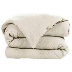 EMINZA Housse de couette gaze de coton (140 x 200 cm) Gaïa pampa Beige New