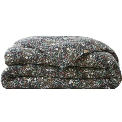 EMINZA Housse de couette gaze de coton (260 x 240 cm) Constance Bleu nuit