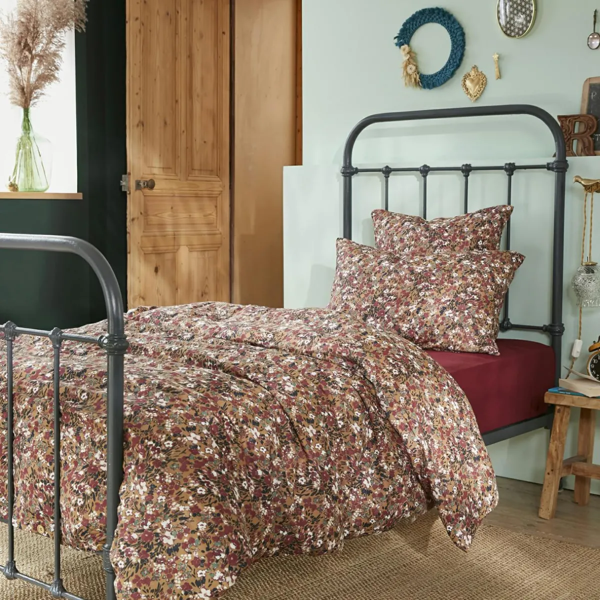 EMINZA Housse de couette gaze de coton (140 x 200 cm) Constance Camel Online