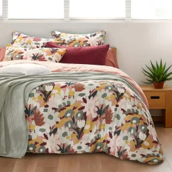 EMINZA Housse de couette gaze de coton (260 x 240 cm) Azel Multicolore Best