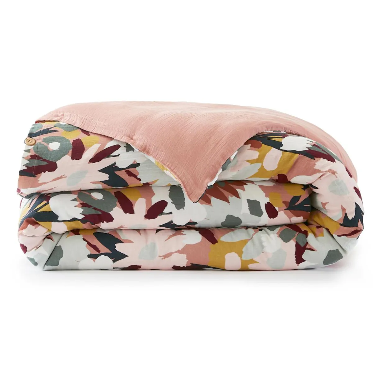 EMINZA Housse de couette gaze de coton (140 x 200 cm) Azel Multicolore Clearance