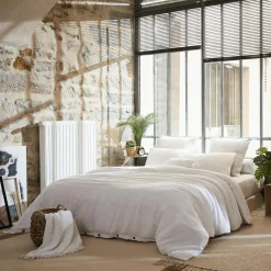 EMINZA Housse de couette gaze de coton (280 x 240 cm) Gaïa chantilly Blanc Sale