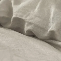 EMINZA Housse de couette lin lavé (240 x 220 cm) Louise Beige