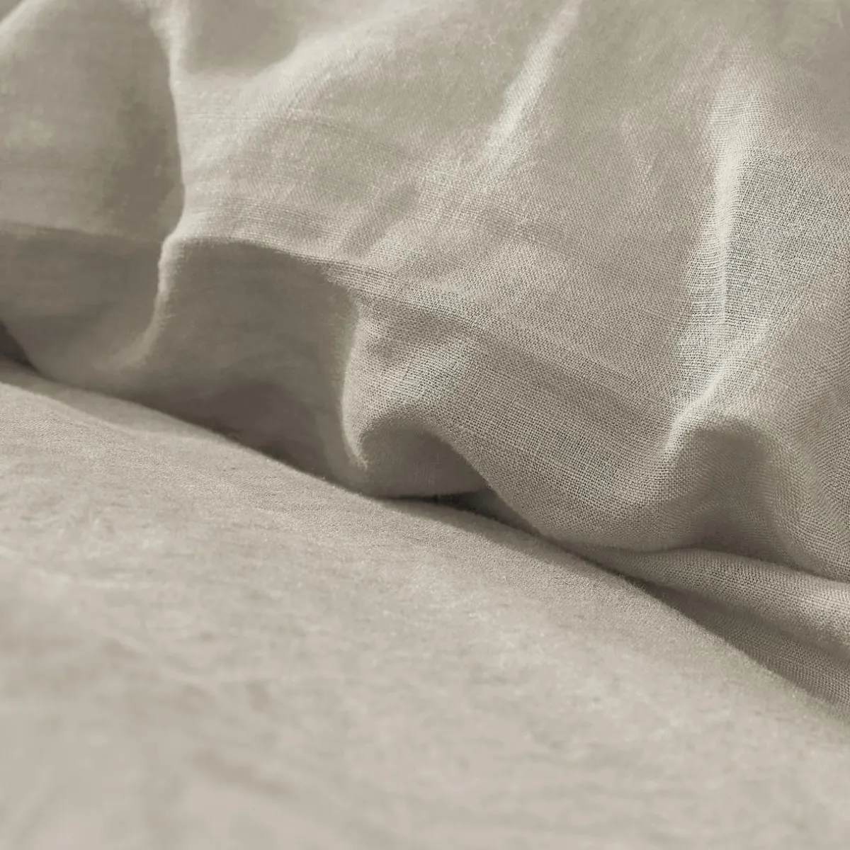 EMINZA Housse de couette lin lavé (240 x 220 cm) Louise Beige