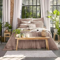 EMINZA Housse de couette lyocell Tencel™ lavé (200 x 200 cm) Olivia blush Rose Best